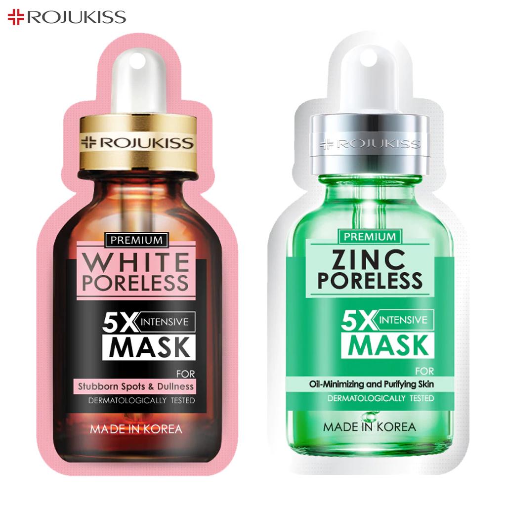 Rojukiss Акне/Укрепляющая/Красная сыворотка/Глута/HYA/Омега/Идеальная/Восстанавливающая/Белая/Цинковая интенсивная маска без пор 5X 25 мл - Thai Skincare