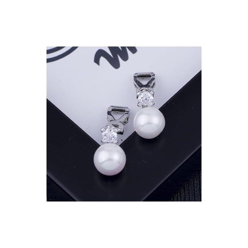 CHERRY Knot clip earrings earrings pearl ladies pearl earrings Bijou Popularity Compatible with metal allergies CZ zircon earrings woman birthday