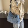 Large Capacity Denim Bag Women's Shoulder Bag Student Class Commuter Crossbody Bag Tote Bag