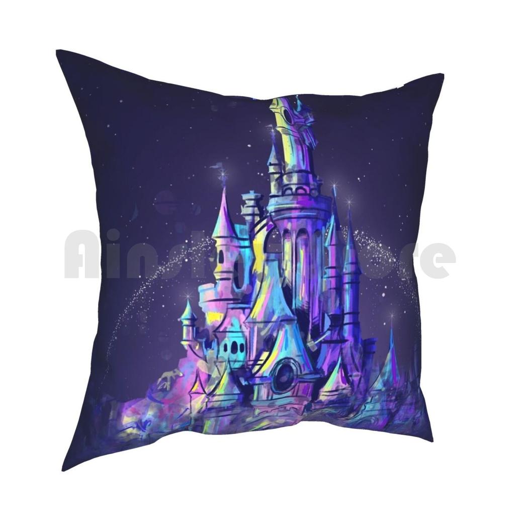 Magic Princess Fairytale Castle Kingdom Pillow Case Printed Home Soft DIY Pillow Cover Magic Kingdom World Castle Castle