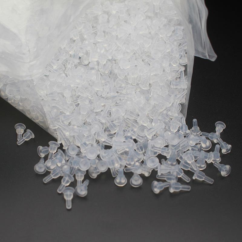 Прозрачные силиконовые беруши с противоскользящим покрытием - Защита от проколов, Мягкие резиновые заглушки для серег