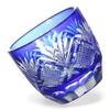 Takumibifu Dinner Luxe Kiriko Glass Cup Sake Sake Cup Diameter 60xH50mm 70cc Hana to Ya (Flower and 