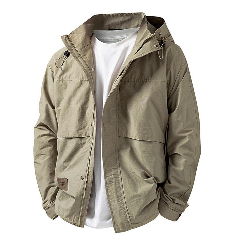 Hooded Men's Fashionable Minimalist Jacket