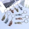 Mini Instrument Saxophone Car Keychain Mini Musical Instrument Metal Key Ring Accessories Bag Pendant Music Festival Gifts