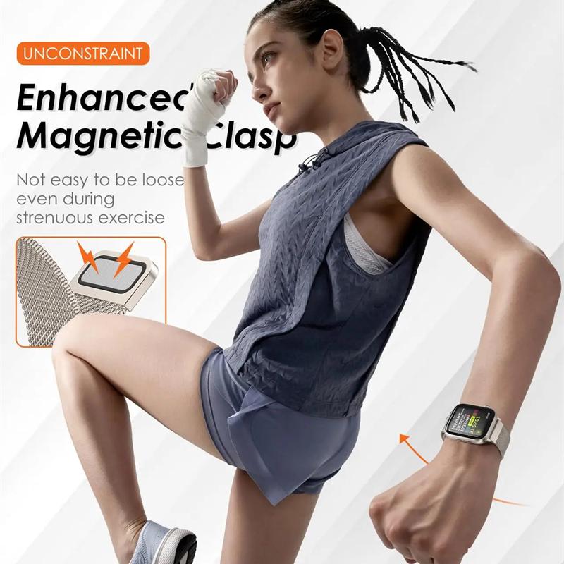 Milanese Loop Band for Apple Watch Strap Ultra 2 49mm 45mm 44mm 42mm 41mm 40mm 38mm Metal Wristband Bracelet iWatch Series 3 4 5 6 7 8 9 SE