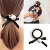 Fashion Woman Big Pearl Hair Ties Korean Style Hairband Scrunchies Girls Ponytail Holders Rubber Band Hair Accessories