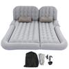 Car Travel Bed 2‑In‑1 Multifunction Inflatable Travel Mattress PVC Flocking Soft Sleeping Rest Cushion for Car SUV