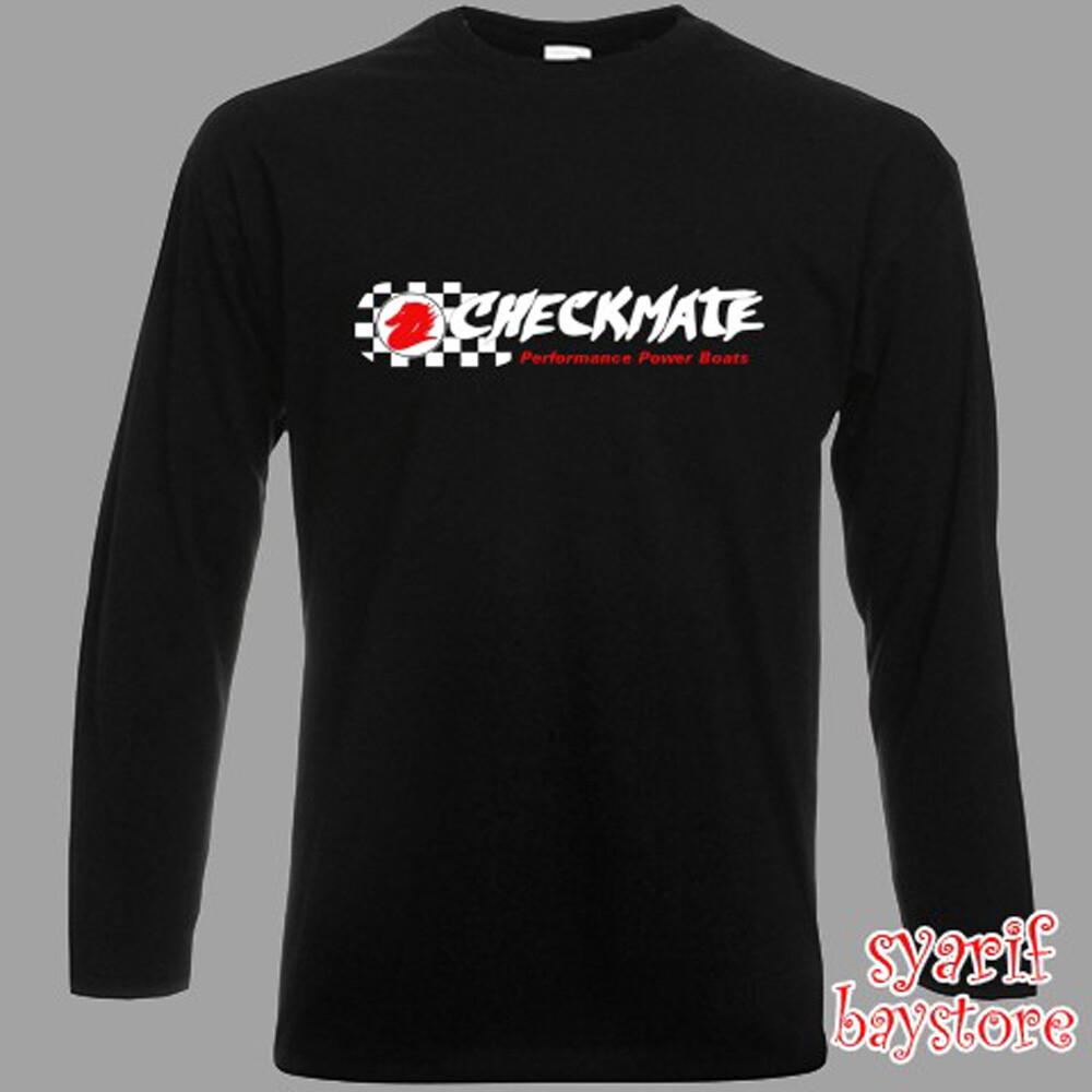 Checkmate Boats Speed Racing Men#039;s Black Size S to 2XL Unisex T-Shirt