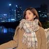 2024 Women's High-End Korean Style Plaid Cashmere-Feel Winter Scarf – Thick, Warm Shawl