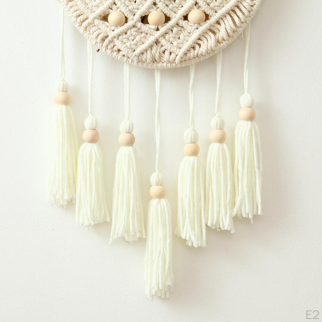 Бежевый Макраме Настенный Подвесной Ручная Работа Гобелен Оконный Карман Геометрическое искусство Почтовый Держатель Корзина Прихожая