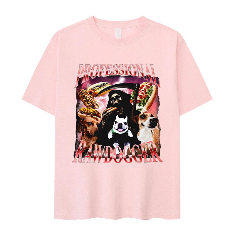 Professional Rawdogger Hot Dog Funny Meme T Shirt Women Vintage High Quality Fashion Tshirts Clothing Oversized Cotton Tshirt