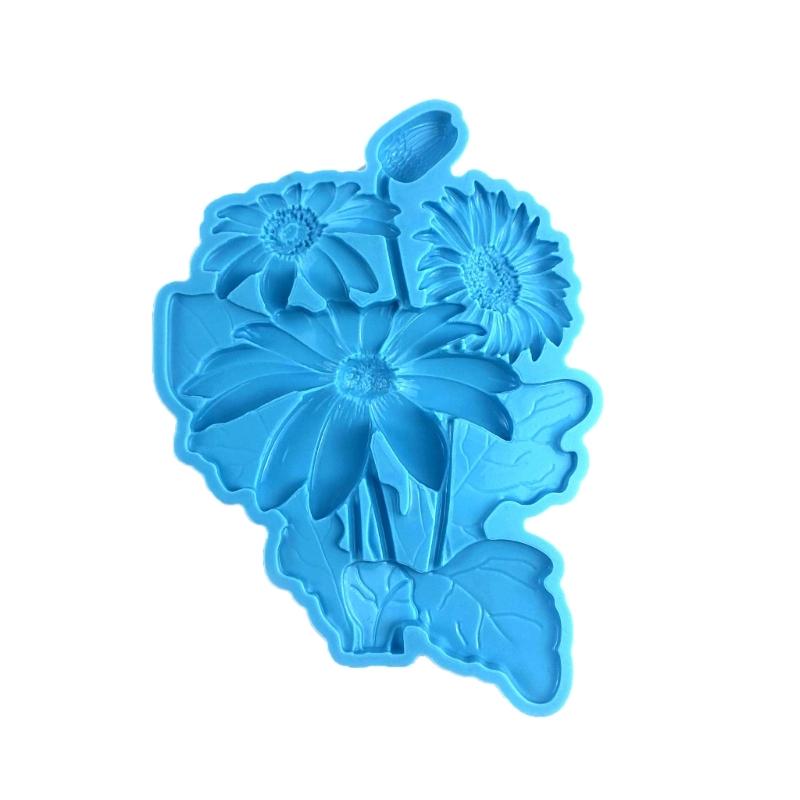 3D Форма подсолнух силиконовая DIY Форма для эпоксидной смолы для Настенного Декора Настольного Декора Подвески Форма для бетона Гипса Поделка
