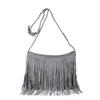 Женская ретро замшевая сумка кроссбоди с кисточками
