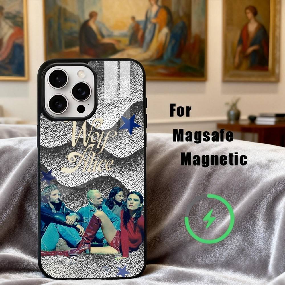 Alternative W-Wolf Alice Band Phone Case For iPhone17,16,15,14,13,12,11 Plus,Pro Max Magnetic For Magsafe Wireless Charging