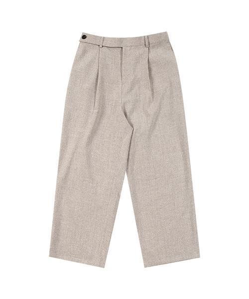 PRAIRIE [Summer] Like Linen Wide Slacks (Beige)