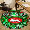 South Sydney Rabbitohs Pattern Round Rug, Indoor/Outdoor Mat, for Picnic, Gameroom, Bedroom, Office, Living Room, Home Decor Carpet, Birthday Gift