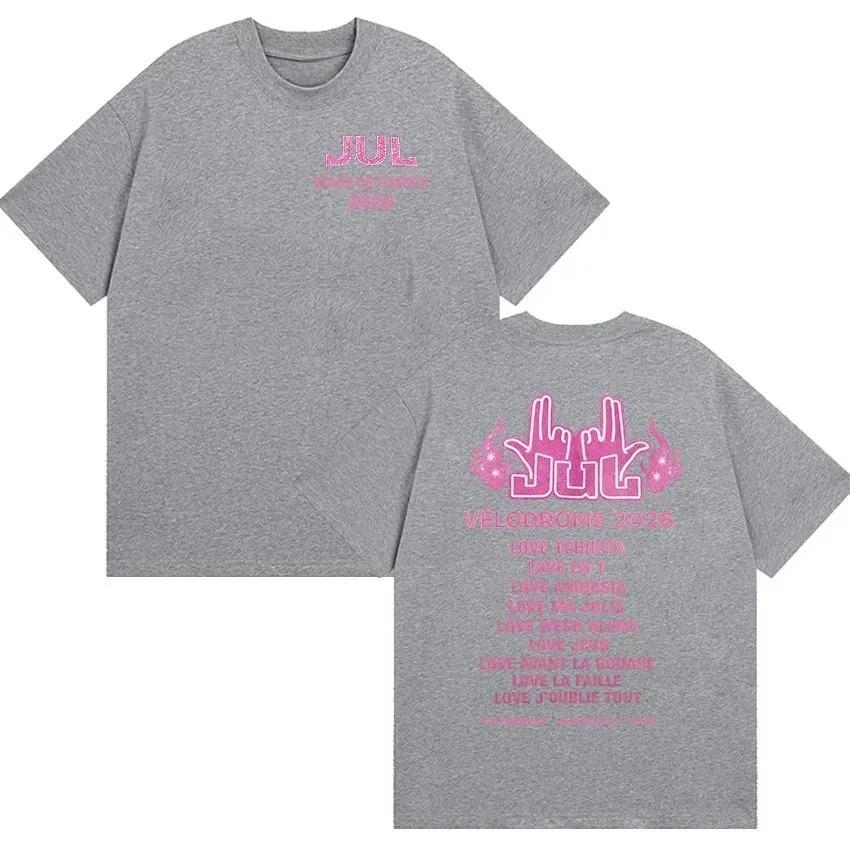 Rapper Jul 2026 Stade De France Album Fan TShirt Unisex Vintage Aesthetic Fashion Cotton Short Sleeve Streetwear TShirt