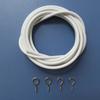 1Set White Window Cord Cable Net PVC Steel Curtain Track Wire New Curtain Spring Rope