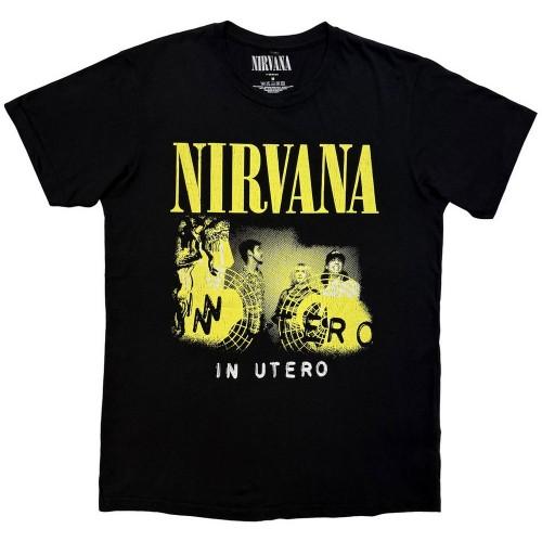 Nirvana Unisex Adult In Utero Band Photo Carbon T-Shirt