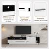 High Gloss, TV Board Lowboard Drawer, Door Open Compartment, Elegant TV Stand Television Up To 70 Inches, Dining Room, 170cm, White & Black