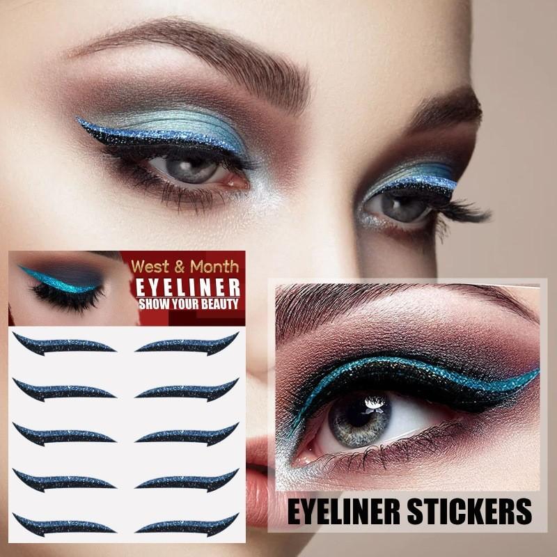 West Month Self Adhesive Eye Shadow Stickers Five Pair Set For Stunning Party Makeup