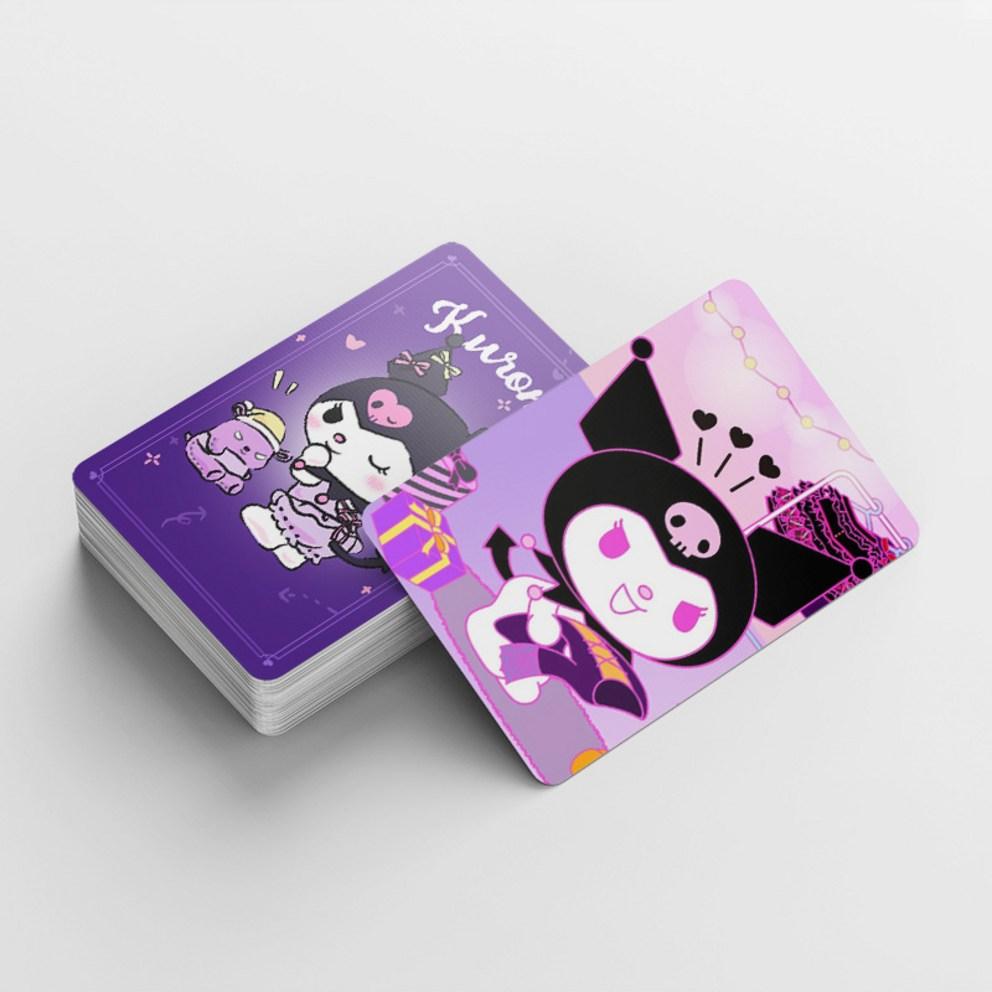 Товары для фотокарточек Sanrio LOMO Иллюстрация Фотокарточка 60 шт. + Мини-наклейка 32 шт., Куроми, 1 шт.