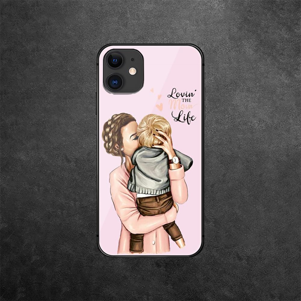 Чехол для телефона из закаленного стекла Mama Baby Love для iPhone Samsung Galaxy OnePlus Oppo Xiaomi Redmi Note SA 7 8 9 10 11 12 13 14 20 21 22 53 Pro Max Ultra