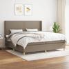 Maison Exclusive - Sommier À Lattes De Lit Avec Matelas Taupe 200x200 Cm Tissu