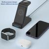 Беспроводное зарядное устройство 3 в 1 для Airpods/мобильного телефона/зарядной станции для смарт-часов