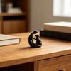 Dog And Owner Statue Ornament, Compact 3D Printed Sculpture, Nordic Minimalist Desktop Decoration for Pet Lover Home Crafts