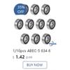 High quality 10pcs ABEC-5 608ZZ Deep groove ball bearing 608 ball Bearing 608 2Z metal Sealed 608 608Z 608ZZ 8*22*7MM