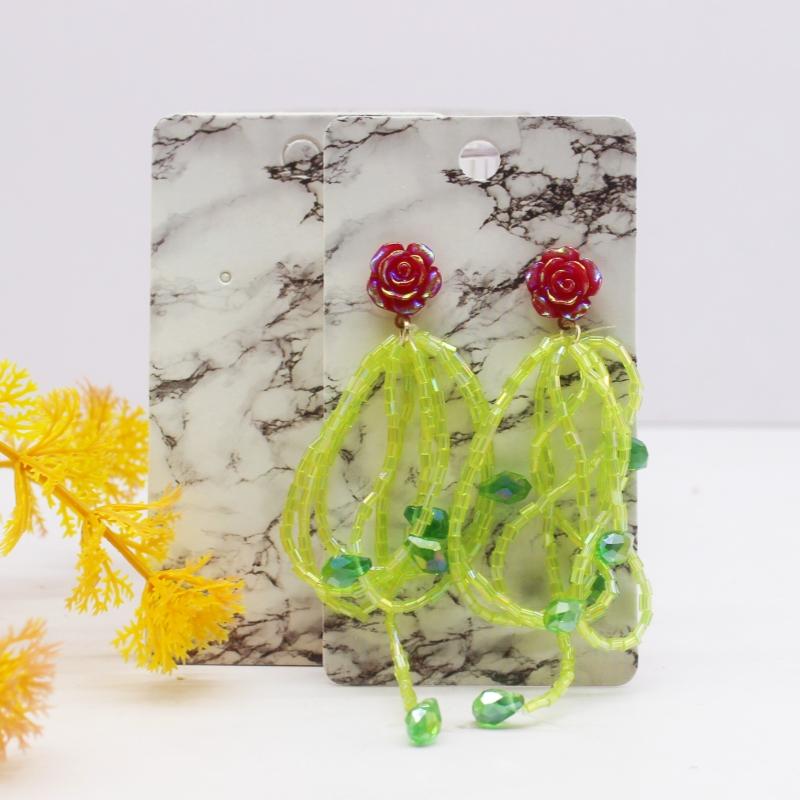 50pcs 5x9cm Earrings Cards Paperboard Jewelry Newest Arrived Popular Display Cardboard Hot Sale Fashion Design Delicate Cards