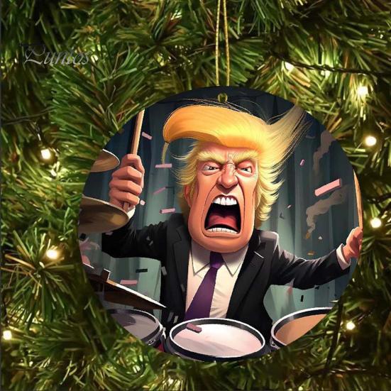 1/9 шт. Рождественский орнамент Трампа, акриловое украшение для рождественской елки, забавные аксессуары для автомобиля Трампа для сторонников Трампа, декор для офиса и дома