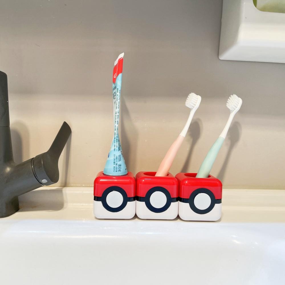 Аниме Фигурка Покемон Держатель для зубных щеток Пикачу Ванная комната Зубная паста Зубная щетка Настенная полка Домашний декор