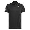 Клубная теннисная футболка-поло 3-Stripes с быстрой сушкой Мужские топы Черный Белый KA8333