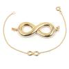 [M8851] - Gold Plated 'Infini' Bracelet - 14x6 Mm
