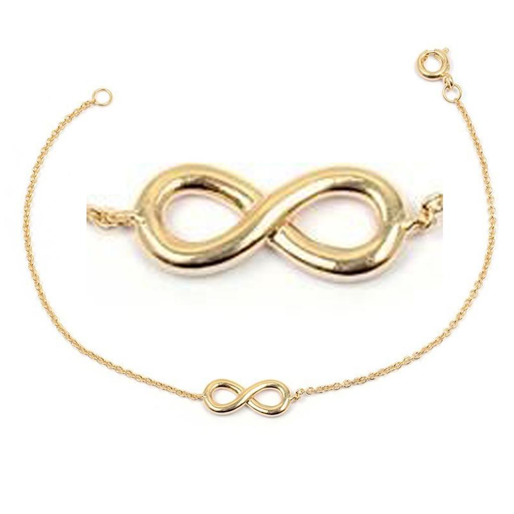 Les Trésors De Lily [M8851] - Gold Plated 'Infini' Bracelet - 14x6 Mm