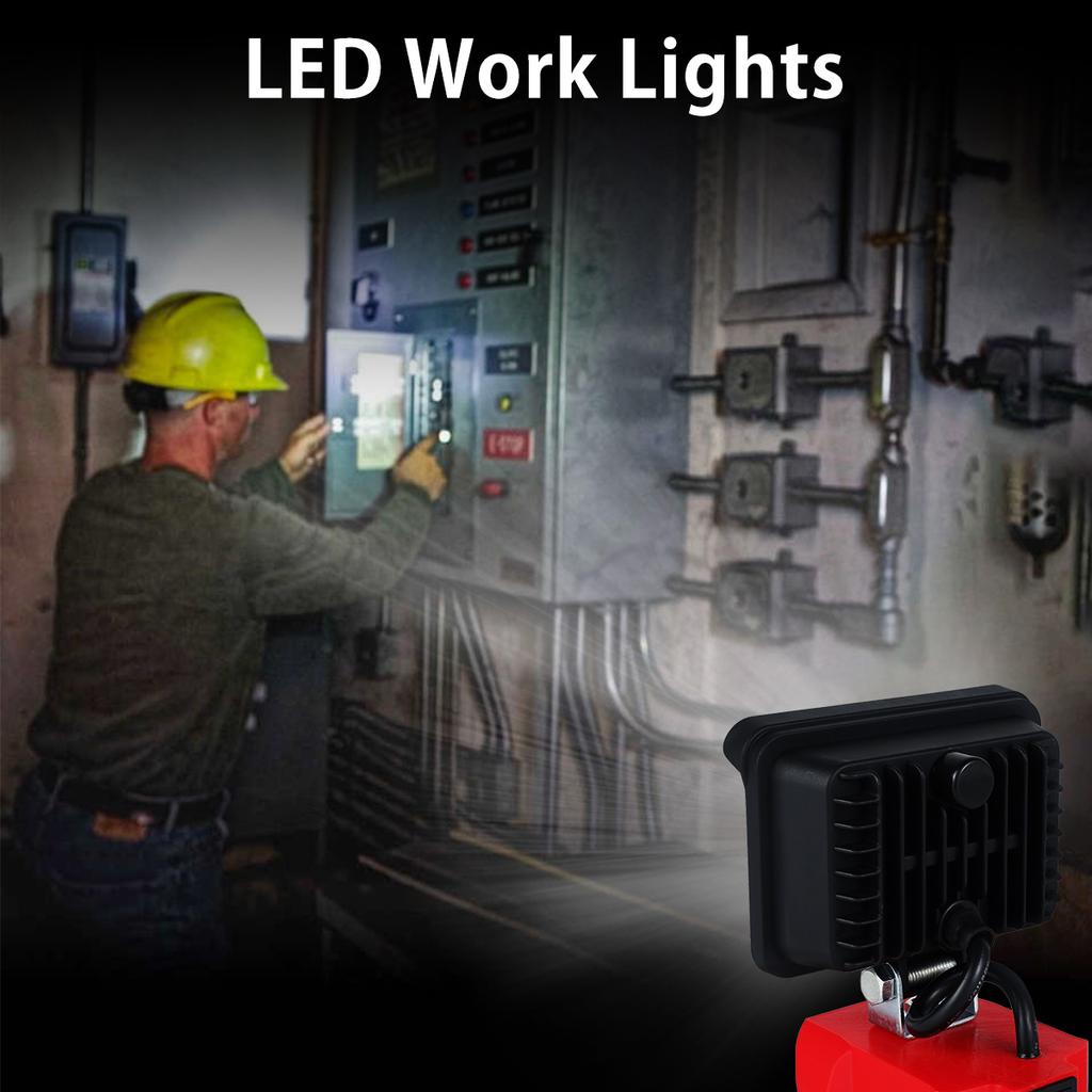 Аварийный светодиодный рабочий свет для Milwaukee M18 20V Супер яркий, вращение на 180 градусов, рабочий свет для стройплощадки, портативный ручной фонарик