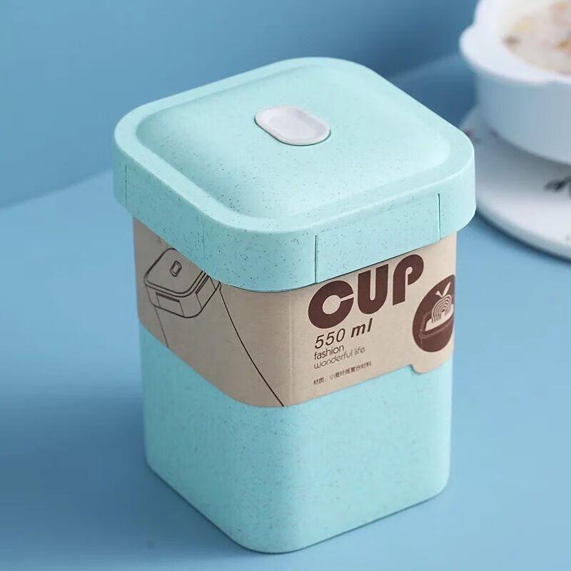 Многоцелевая квадратная чашка из пшеничной соломы