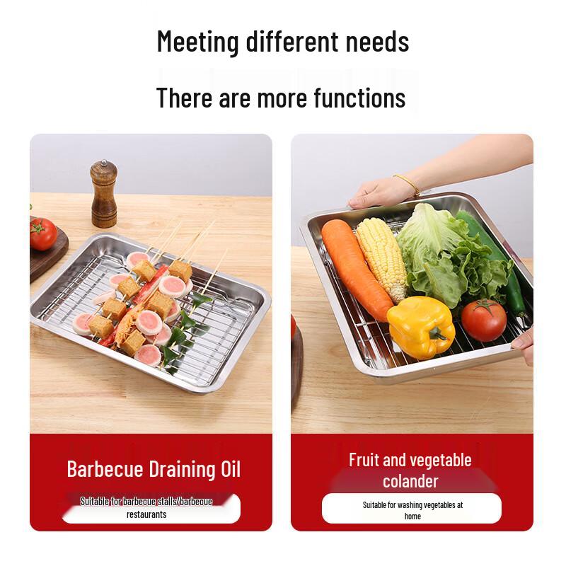 Набор коммерческих противней для барбекю и стойки-жиросборника Shouli Ares из нержавеющей стали