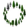 OrgMemory Model Trees, Model Trees, Diorama Trees, 19 Trees, 5-15 Cm, HO Gauge, Model, Landscape, Railway Model, Architectural Model, Miniature