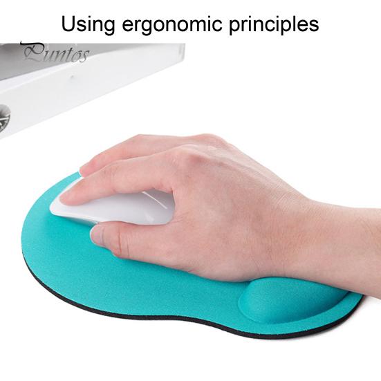 Wrist Support Mouse Pad Memory Foam Stepped-Wedge Design Ergonomic Non-slip Mousepad for Home Office Air Circulation