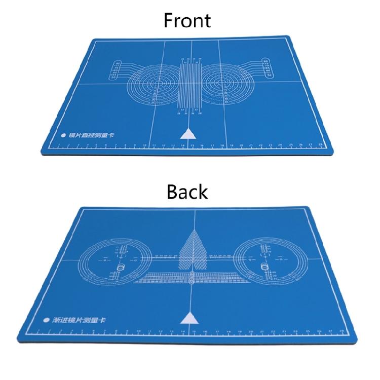 Двусторонняя тестовая подкладка для очков, измерение диаметра линз/оправы очков