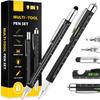 Multifunction Pen (stylus, Ballpoint Pen, 6 Refill, 4 Inch Ruler, Level, Phillips Screwdriver, Led)