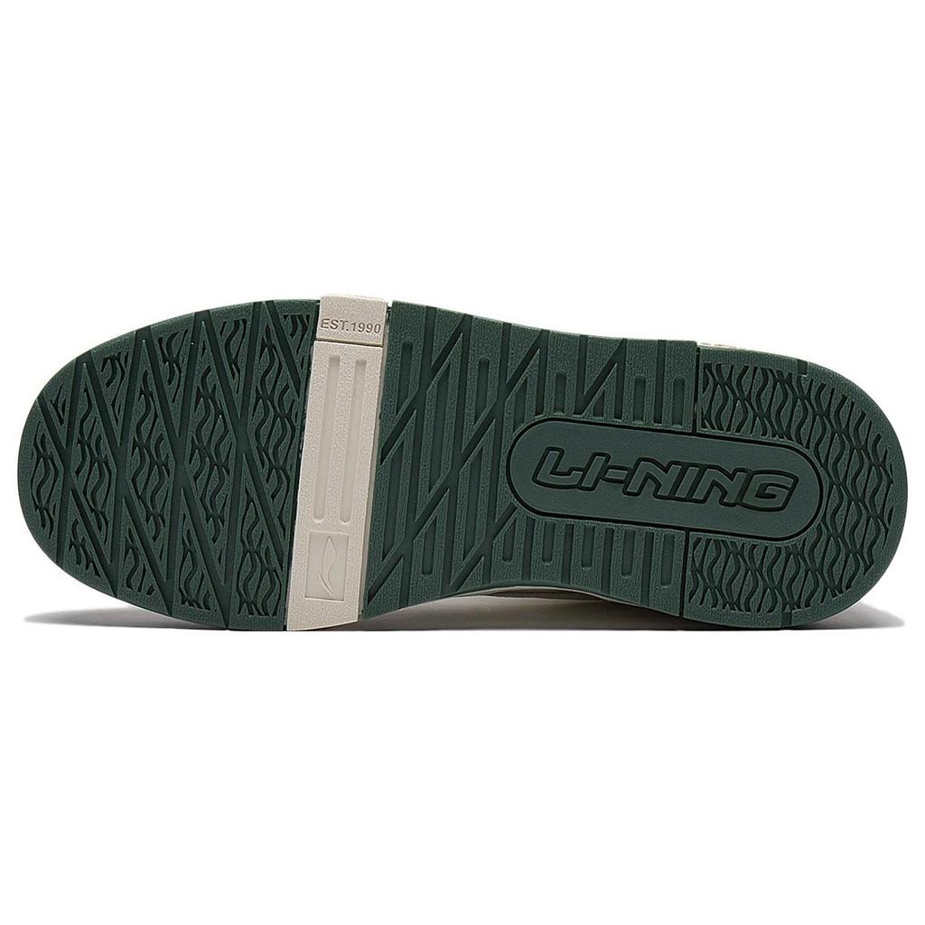 Li Ning 001 BTC Износостойкие Дышащие Низкие Кеды для Скейтборда Женские Бело-Зеленые AGCT008-1