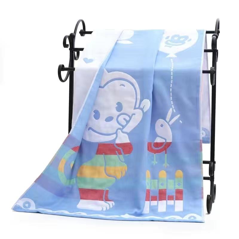 Банное полотенце из марли для взрослых, пляжное полотенце, диванное одеяло, одеяло из чистого хлопка, мультяшное, для ванной, дома, четыре сезона, двухстороннее, 70x140 см