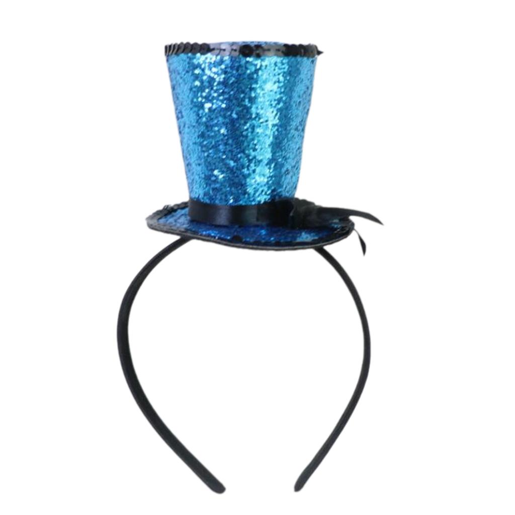 Kids Vintage Fascinator Top Hat Exquisite Glitter for Tea Party Children Costume Pillbox Hat Headwear for