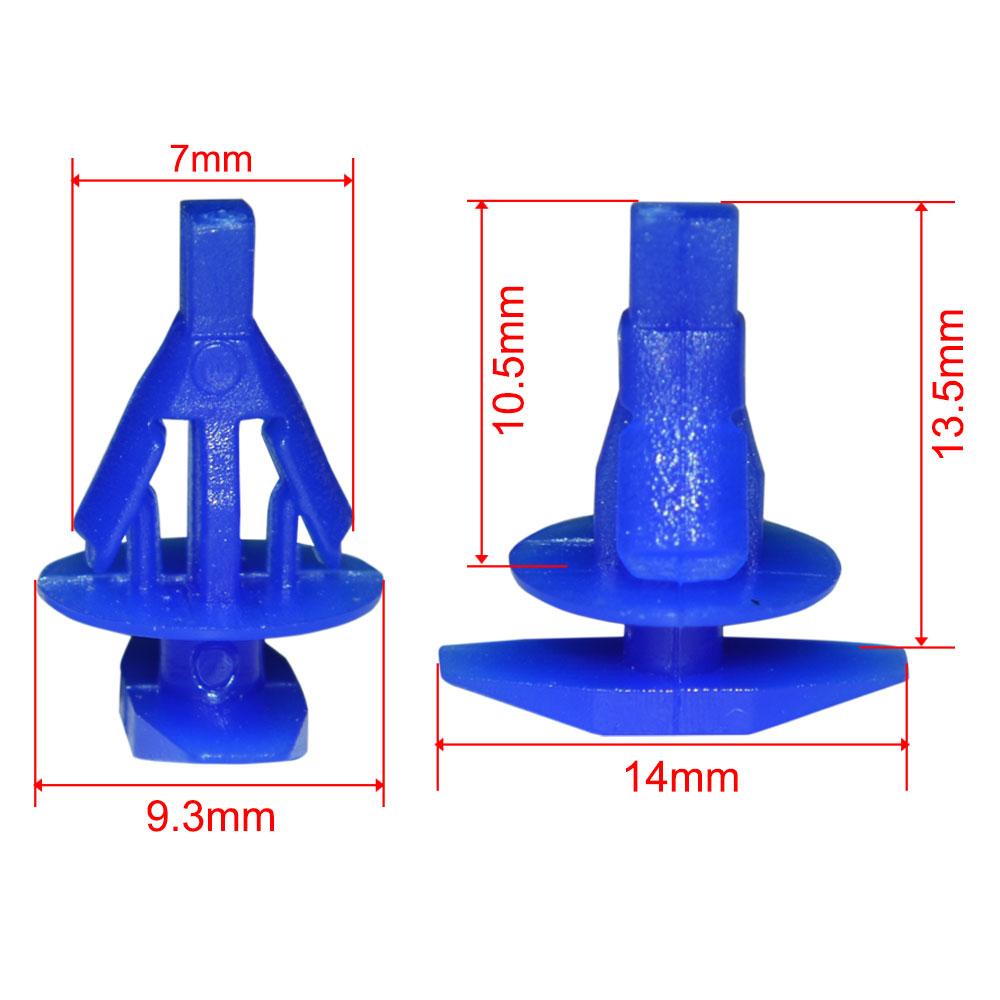 50pcs Universal Automobile Bumpers Hole White Car Door Trim Panel Clip Plastic Auto Fastener Clips Rivet Auto Fasteners For Cars