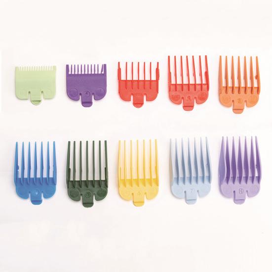 10Pcs/Bag Hair Clipper Comb Professional Multicolor Plastic Hair Fall Resistant Portable Beauty Accessory Clipper Replacement Sheath