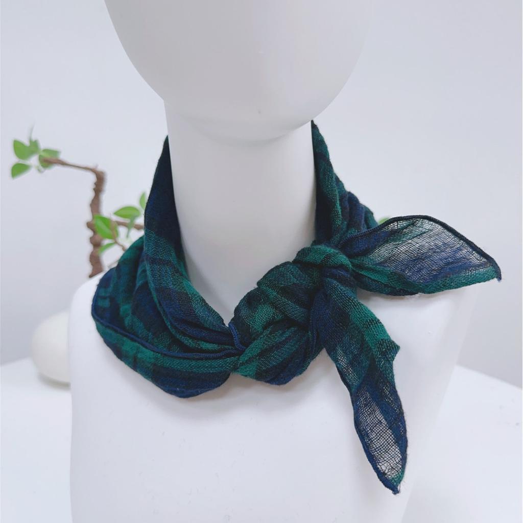 Clearance Welfare Retro Linen Square Scarf Literary And Versatile Women'S Summer Neck Protection Cotton And Linen Small Silk Scarf Scarf Printed Model